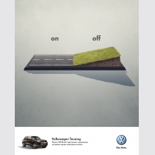 Volkswagen Touareg. Turn the off road on.